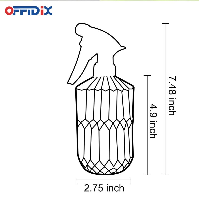 OFFIDIX Fine Mist Plant Mister Handheld Pressure Glass Spray Bottles 0.43L/15.17oz Watering Can with Adjustable Nozzle for Outdoor Indoor Gardening and Cleaning Work(Light Green) - Image 2